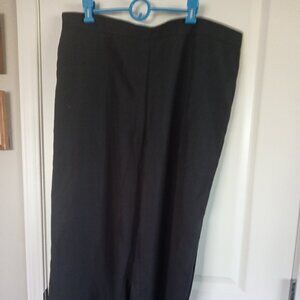 Wide leg charcoal gray trousers